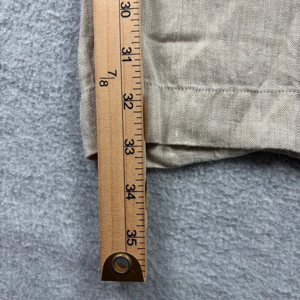 Banana Republic Pants Mens 33x34 Flax Linen Herringbone Baggy Wide Leg Chino Y2K